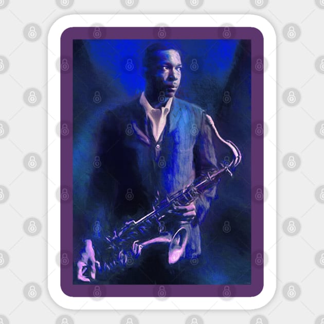 John Coltrane Jazz Legend Sticker by IconsPopArt